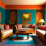 **

"A cozy living room with a traditional Indian touch, featuring vibrant colors, intricate patterns, and handcrafted furniture. The room is bathed in warm sunlight, highlighting the rich textures and details. Safe for work, appropriate content, fully clothed, modest, family-friendly, professional photography, perfect anatomy, natural proportions."

**