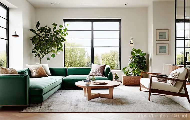 실내건축 프로젝트 관리의 기본 개념 - **Image Prompt 1: Modern Living Room with Natural Light**
    "A bright, spacious, and elegantly fur...