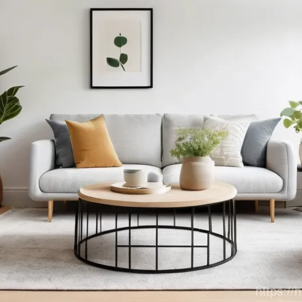 실내건축의 기본 개념 이해하기 - **Prompt: Scandinavian-Inspired Living Room**
    A bright, serene Scandinavian-style living room ba...