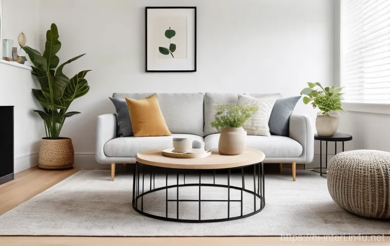 실내건축의 기본 개념 이해하기 - **Prompt: Scandinavian-Inspired Living Room**
    A bright, serene Scandinavian-style living room ba...