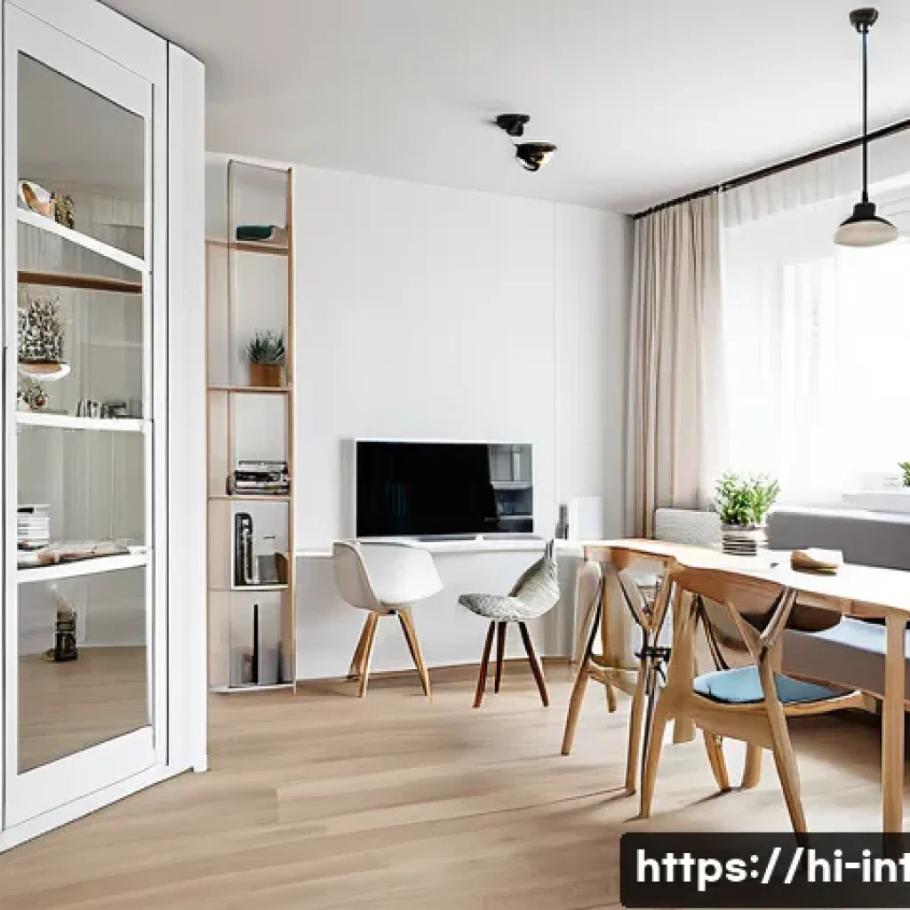 실내건축에서의 창의적 문제 해결법 - **Prompt 1: A Bright and Functional Studio Apartment with Smart Furniture**
A bright and airy st...